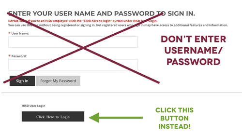 Illustration of what to do when you get to the login screen for Blackboard